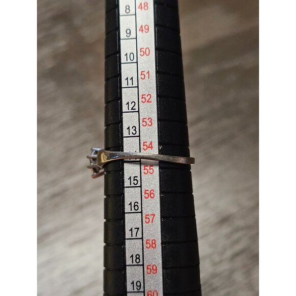 14K White Gold Diamond Ring Size 7 - 1.00g - Picture 4 of 5